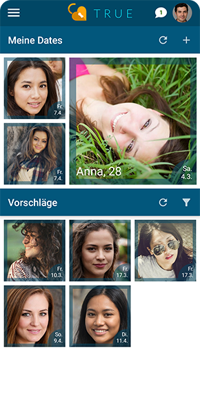 Deine Dates auf einen Blick